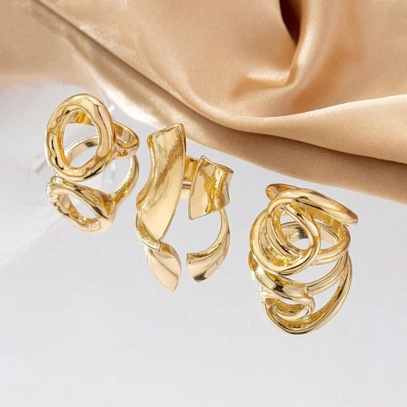 Driara 0142| Adjustable Finger Rings for Women & Girls | Set of 3