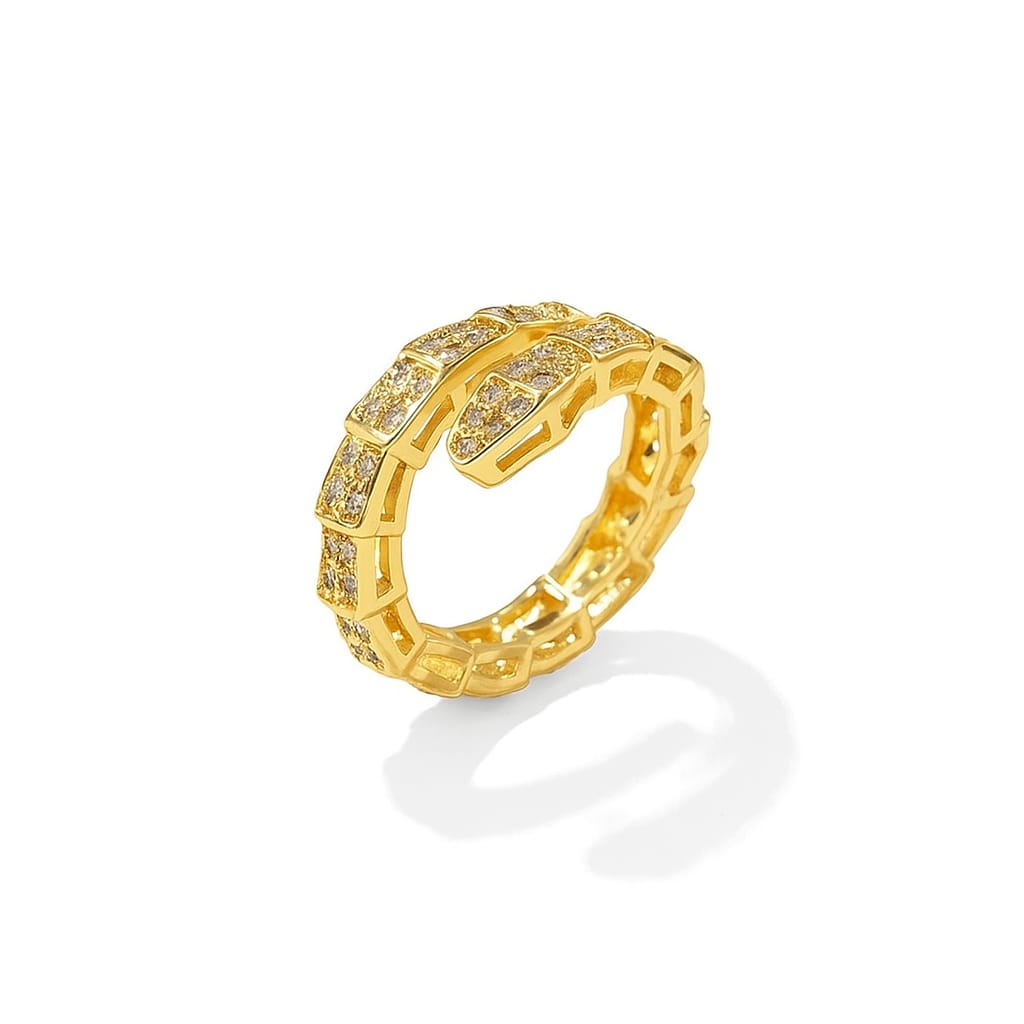 Driara 050  Premium Golden Geometric Adjustable Ring for Women & Girls | Korean Stylish Finger Ring | Party & Daily Wear