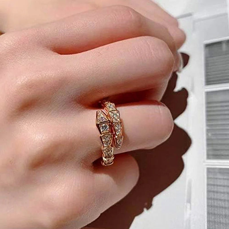 Driara 050  Premium Golden Geometric Adjustable Ring for Women & Girls | Korean Stylish Finger Ring | Party & Daily Wear