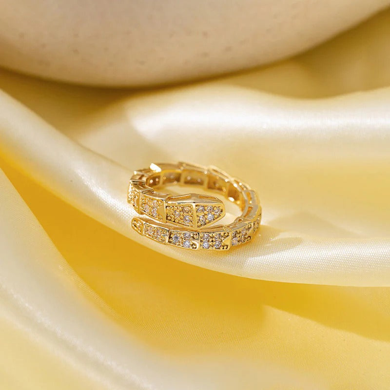 Driara 050  Premium Golden Geometric Adjustable Ring for Women & Girls | Korean Stylish Finger Ring | Party & Daily Wear